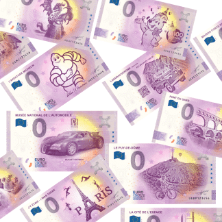 Visuel avec différents billets euro souvenir Euro Banknote Memory